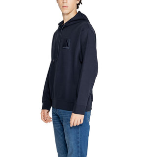 Blauer Baumwoll-Kapuzenpullover