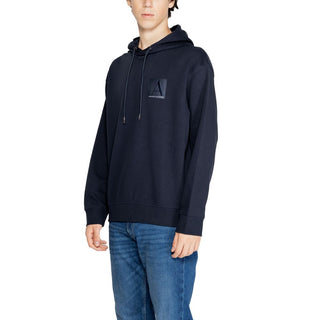 Blauer Baumwoll-Kapuzenpullover