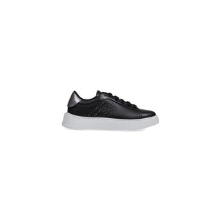 Schwarze Polyethylen Low-Top-Sneakers