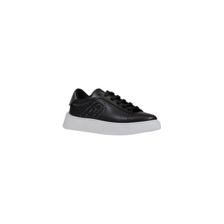 Schwarze Polyethylen Low-Top-Sneakers