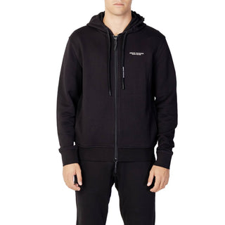 Sudadera con capucha de algodón negro