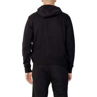 Sudadera con capucha de algodón negro