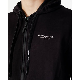 Sudadera con capucha de algodón negro
