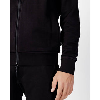 Sudadera con capucha de algodón negro