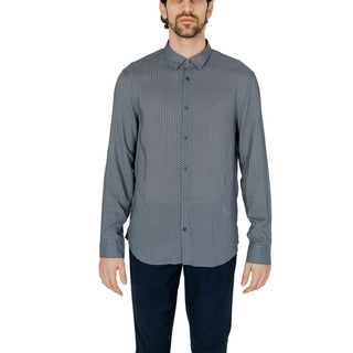 Camisa con patrón de viscosa gris