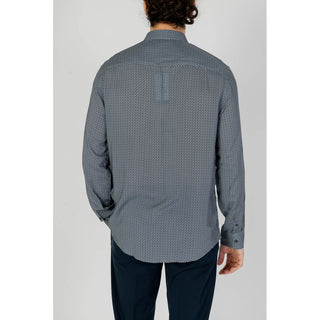 Camisa con patrón de viscosa gris