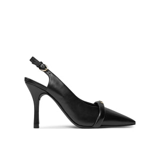 Schwarze Lackleder-High-Heel-Pumps