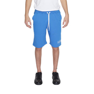 Blaue Bermuda-Shorts aus Baumwolle