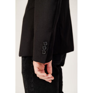 Schwarzer Polyesterblazer