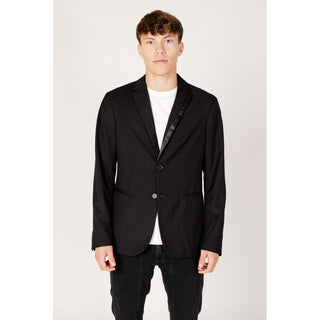 Schwarzer Polyesterblazer