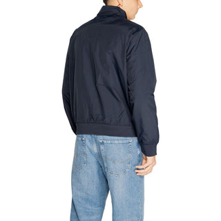 Blaue Polyamid-Jacke