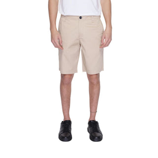 Bermudas de algodón beige