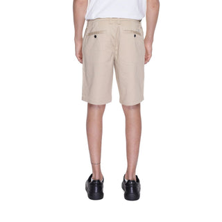 Bermudas de algodón beige