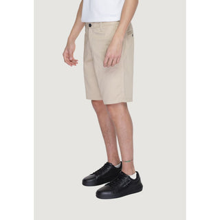 Bermudas de algodón beige