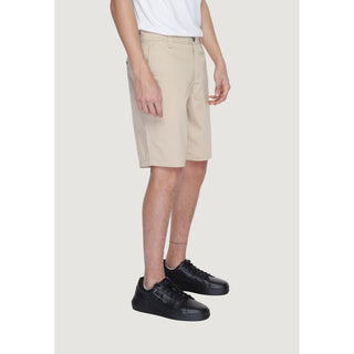 Bermudas de algodón beige