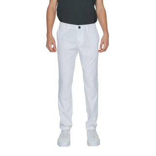 Pantalones casuales de algodón blanco