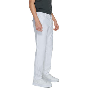 Pantalones casuales de algodón blanco