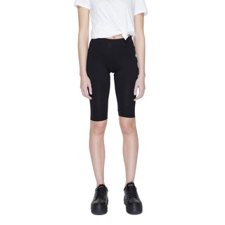 Schwarze Baumwoll-Bermudashorts
