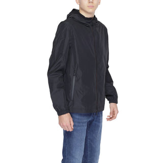 Chaqueta con caparazón de poliéster negra