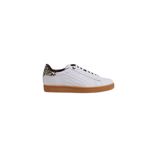Beigefarbene Low-Top-Sneaker aus Leder