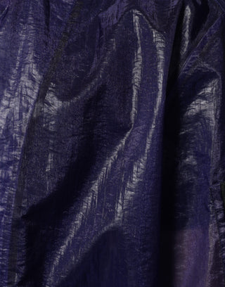 Chaqueta bomber azul de algodón elástico con cremallera completa