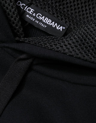 Black Hooded Pullover Men Sweatshirt Sweater