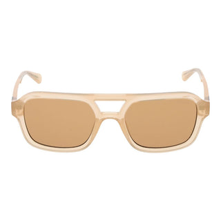 Beige Kunststoffsonnenbrille
