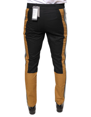 Mehrfarbig gestreifte Skinny-Hose aus Baumwolle