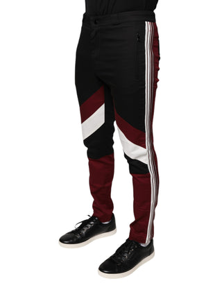 Mehrfarbig gestreifte Skinny-Hose aus Baumwolle