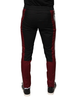 Mehrfarbig gestreifte Skinny-Hose aus Baumwolle