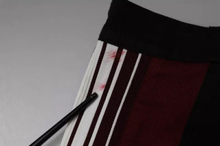 Mehrfarbig gestreifte Skinny-Hose aus Baumwolle