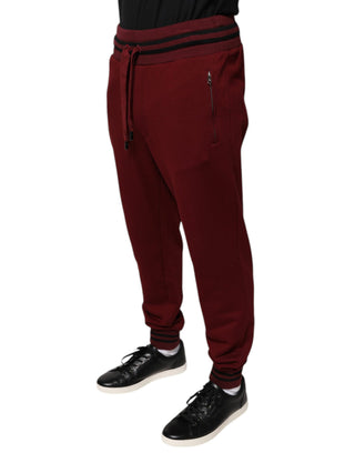 Dunkelrote Baumwoll-Herren-Jogger-Sweatpants Hose