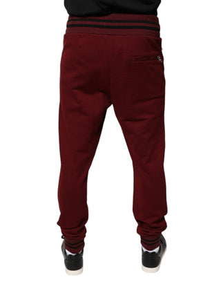 Dunkelrote Baumwoll-Herren-Jogger-Sweatpants Hose