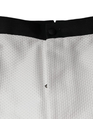 Weiße elegante Anzughose aus Polyester
