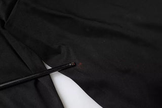 Schwarze schmale Herren-Anzughose aus Stretch-Baumwolle