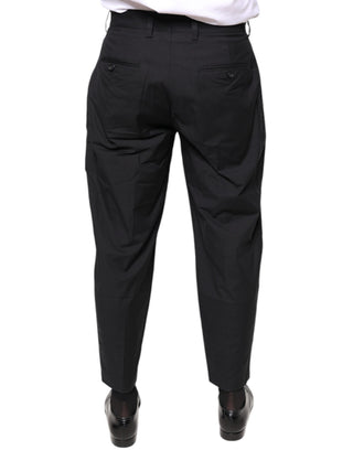 Schwarze Crown-Baumwollhose