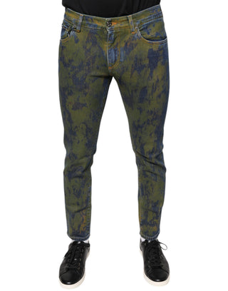 Blue Cotton Dye Slim Fit Herren Jeans