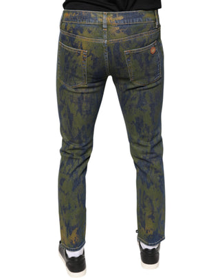 Blue Cotton Dye Slim Fit Herren Jeans