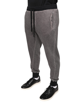 Graue Baumwoll-Jogginghose