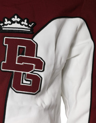 Sudadera con cremallera completa con logo rojo y blanco
