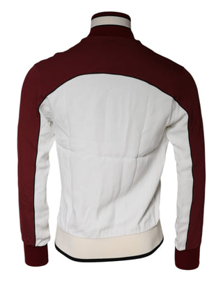 Sudadera con cremallera completa con logo rojo y blanco