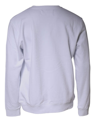 Herren-Sweatshirt mit Rundhalsausschnitt und geprägtem weißem Logo