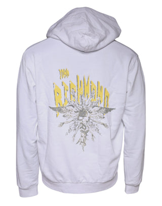 Weißes Logo Baumwoll-Kapuzenpullover