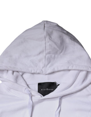 Weißes Logo Baumwoll-Kapuzenpullover