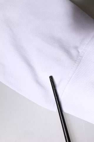 Weißes Logo Baumwoll-Kapuzenpullover
