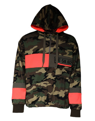 Mehrfarbiger Camouflage-Kapuzenpullover für Herren