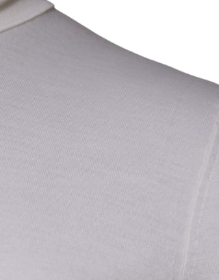 Weißer Rollkragenpullover für Herren, Langarm
