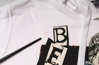 Weißer Caesar Baumwoll-Kapuzenpullover