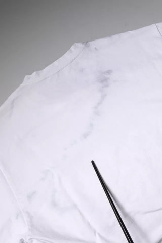 Weißes T-Shirt aus Baumwolle mit Logo-Print und Rundhalsausschnitt