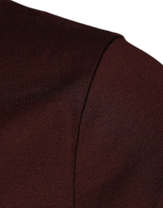Maroonfarbenes T-Shirt mit Rundhalsausschnitt und DG-Logo aus Baumwolle